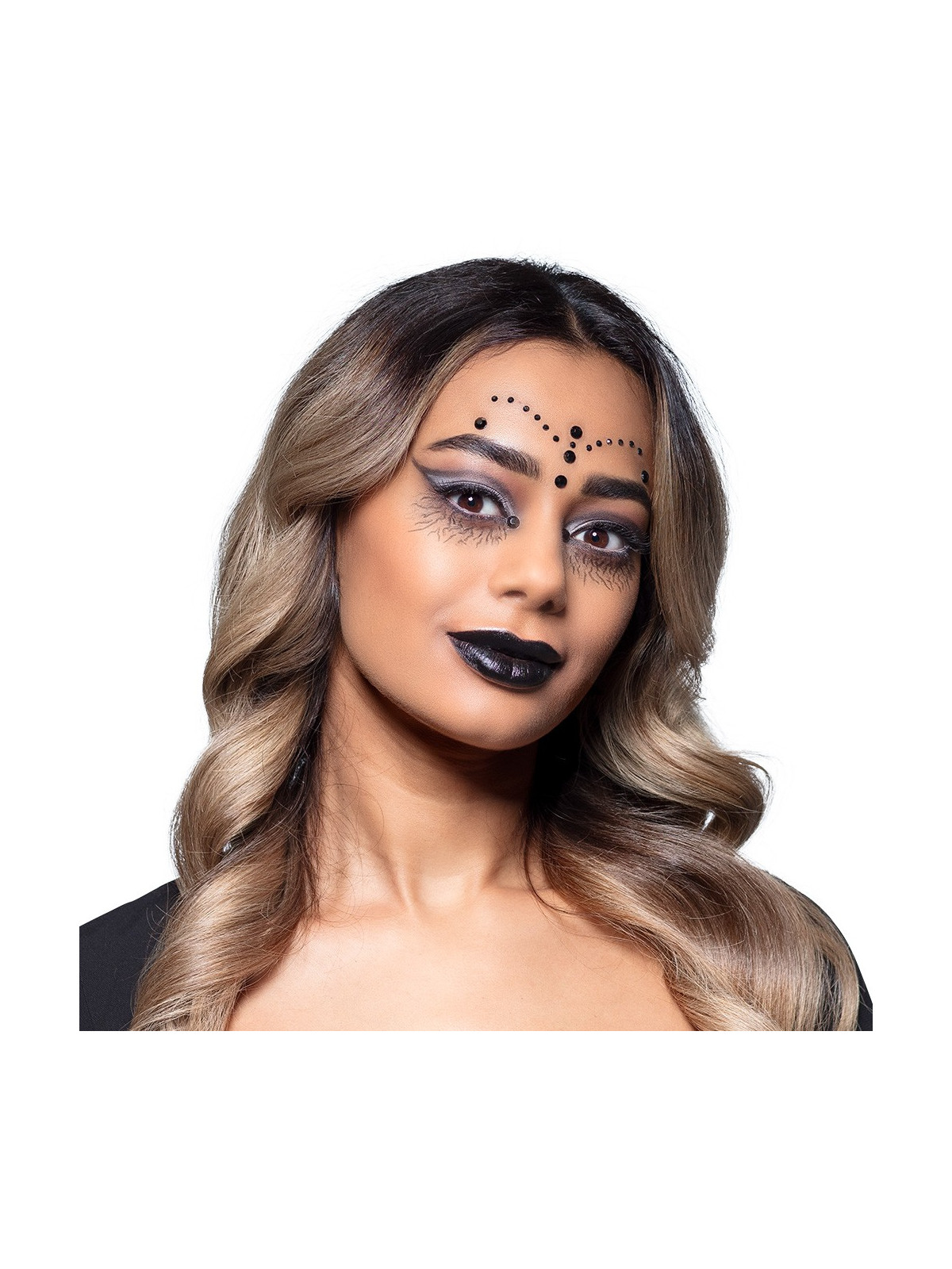 Gooti nõia näovärvid kristallidega